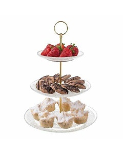 3-Tiered Serving Stand (Glass) Beautiful, Elegant...