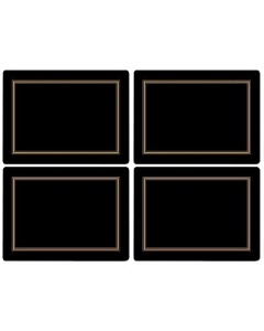 Pimpernel Classic Black Placemats - Set of 4