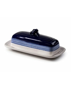  ROSCHER Ceramic Butter Dish (Avalon Blue) 2-Piece Cover and Plate