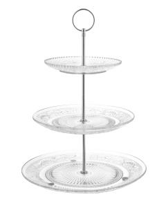 Fisher Home Products 3-Tiered Serving Stand (Glass) (SILVER)