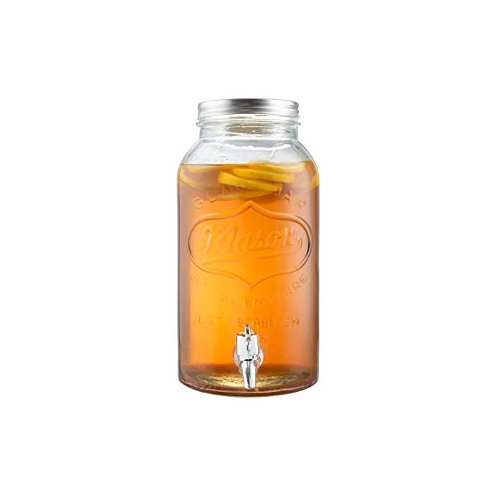 4L Glass Jar Party Juice Dispenser Glass Drink Beverage Dispenser